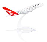 QIYUMOKE Airbus A380 AU Airways Modello di aereo in metallo pressofuso in scala 1/400 con supporto Sky Jumbo Modello di aereo di linea Collezione per appassionati di aviazione Regalo