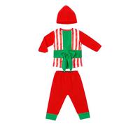 Qizeroty Costumi per Bambini per il Natale,Cosplay Per Bambini Natale,Kit Vestito Festivo Rosso Verde Per | Per Ragazzi E Ragazze Eventi Spettacolo Vacanze Foto Famiglia Casa Scuola