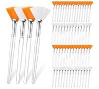 Qizhixi 60 pennelli a ventaglio multiuso per maschera viso sottile e morbida, applicatore per maschera per il viso, strumenti cosmetici per la cura della pelle