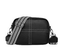 QIZLDBGF Elegant Compact Phone Crossbody Purse for Women, Genuine Leather Shoulder Bag, Lightweight Small Handbag for Ladies(Black)