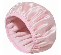 QIZLDBGF three in one shower cap, thickened absorbent dry hair cap (pink)