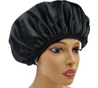 QIZLDBGF three in one shower cap thickened water absorbing dry hair cap (black)