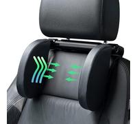 QIZUN 1 PC Poggiatesta Auto per Citroen e-Mehari 2016-2023, Pelle Cuscino Cervicale Regolabile Supporto Laterale Traspirante Cuscino Viaggio Sonno