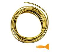 QIZUN 5M Strisce Adesive Interni Auto per Skoda Karoq Vision Fabia 1 2 Octavia A7 RS Superb Rapid Yeti, Flessibile Profilo Cruscotto Decorazione Antipolvere,Yellow