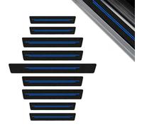 QIZUN 9 Pezzi Fibra di Carbonio Guardia Porta Soglia AntiGraffio per Mitsubishi Eclipse Cross 2017-2021, Protezioni per Davanzali per Porte Automobile Prevenire L'usura,Blue