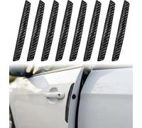 QIZUN Auto Protezione Porte per Dacia Sandero Stepway 2020-2025 2026 | 8 Pezzi Striscia Antigraffio Bordo Portiera Specchietto Retrovisore Maniglia Pellicola Adesiva Pvc Flessibile Carbon-Look