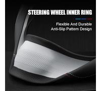 QjACE Coprivolante per Auto, per Mazda CX 5 2012-2021 2022 2023 2024 2025 KE KF, Protezione Antiscivolo Traspirante E Resistente, Presa Comoda E Durevole, con Stemma Auto, Regalo per Interni Auto