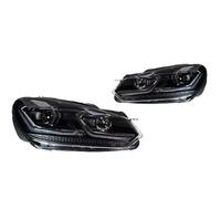 Qjahxkf fari anteriori Fari Anteriori Per VW Per Golf 6 MK6 2009-2013 DRL Luci Diurne Fari Anteriori LED Bi Xenon Lampadina Fendinebbia Faro anteriore(Left hand drive,TSI)