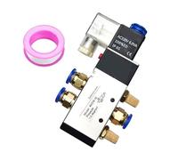 QJAQOFMC Elettrovalvola 4V210-08/4V310-10/4V410-15 2 Posizioni 5 Porte elettrovalvole pneumatiche ad Aria DC12V DC24V AC110V AC220V(4V310-10 PC8-03,DC12V)