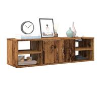 QJBSAVVA Armadietto a Muro in Truciolato Legno Vecchio 101x30x29 cm Mensola da Parete Portaoggetti con Spazio Espositivo per Bagno Cucina Ingresso