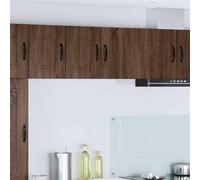 QJBSAVVA Armadietto da cucina marrone rovere 30 x 31 x 40 cm, moderno pensile con 2 ripiani regolabili in materiale di legno, salvaspazio, per cucina, soggiorno, ufficio