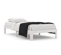 QJBSAVVA Base Letto Matrimoniale/Lettino Singolo Struttura Letto Matrimoniale/Letto Piazza E Mezza Rete Matrimoniale/Rete Singola - Giroletto Bianco in Legno Massello di Pino 90x200 cm