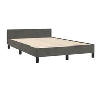 QJBSAVVA Bed Frame Struttura Letto Una Piazza E Mezza/Rete Letto Singolo Struttura Letto Matrimoniale/Letto Piazza E Mezza - Giroletto con Testiera Grigio Scuro 120x190 cm in Velluto