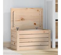 QJBSAVVA Cassapanca in legno massiccio, 59,5 x 36,5 x 33 cm, con coperchio, rustico, design moderno, robusto, per soggiorno, camera da letto, corridoio