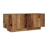QJBSAVVA Comodino da Notte Legno Antico 100x35x40 cm Legno Multistrato | Mobiletto basso per camera da letto con ampio piano e vani aperti per organizzare al meglio riviste e accessori.