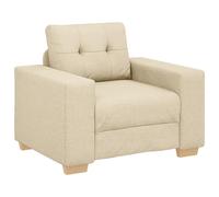 QJBSAVVA Couch Divanetto da Esterno Poltrona da Lettura Divanetto da Giardino - Set Divano 3 Pezzi con Cuscini in Tessuto Crema per Campeggio Camera Da Letto Esterno Interno