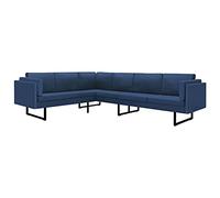 QJBSAVVA Couch Divano Letto Piccolo Poltrona da Lettura Divanetti da Giardino - Divano Angolare Blu in Tessuto per Interno Campeggio Camera Da Letto Salotto