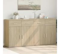 QJBSAVVA Credenza 2 Pezzi in Legno Multistrato Rovere Sonoma 79x38x80 cm Mobile Cucina Soggiorno Salvaspazio Robusto Multiuso per Cucina, Ingresso, Soggiorno