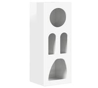 QJBSAVVA Credenza bianca lucida, 40 x 35 x 100,5 cm, comò in legno, armadietto sottile con più ripiani, per soggiorno e sala da pranzo, moderno armadietto alto per spazio aggiuntivo