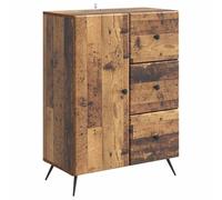 QJBSAVVA Credenza Buffet 66x34,5x90cm in Legno Ingegnerizzato Antico | Mobile contenitore versatile per soggiorno, studio e sala da pranzo con 3 cassetti e vano ad anta per il massimo ordine.