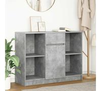 QJBSAVVA Credenza con Cassetto Grigio Cemento 101x35x76 cm Mobile per Cucina Salvaspazio Multiuso Design Moderno per Cucina Soggiorno Ingresso Ufficio