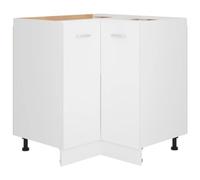 QJBSAVVA Credenza Cucina Armadietto da Esterno Mobiletto Bagno Salvaspazio Mobile Ingresso - Armadio Angolare Bianco 75,5x75,5x81,5 cm in Legno Multistrato per Soggiorno Bagno Cucina Camera Da Letto