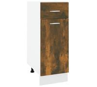 QJBSAVVA Credenza Cucina Armadietto da Esterno Mobiletto Bagno Salvaspazio Mobile Ingresso - Mobile con Cassetto Rovere Fumo 30x46x81,5 cm Legno Multistrato per Soggiorno Bagno Cucina Camera Da Letto