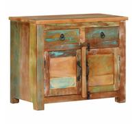QJBSAVVA Credenza in legno massello vecchio 68 x 35 x 55 cm - Design senza tempo con molto spazio per soggiorno, cucina o corridoio