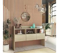 QJBSAVVA Credenza, Madie E Credenze Madia Alta Armadietto Bagno Consolle Ingresso Moderno Adatto per Balcone Ingresso Soggiorno Ufficio Rovere Sonoma 105x30x70 cm in Legno Multistrato
