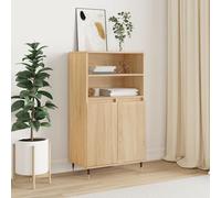 QJBSAVVA Credenza, Madie E Credenze Mobile Multiuso Mobile Camera Da Letto Mobile Piccolo Adatto per Bagno Cucina Ingresso Ufficio Rovere Sonoma 60x36x110 cm in Legno Multistrato