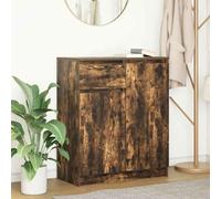 QJBSAVVA Credenza Mobile con Cassetto per Cucina Soggiorno Ingresso Rovere Fumo in Truciolato 71x35x84 cm con Ante Scaffali Design Salvaspazio Configurazione Personalizzabile