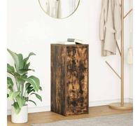 QJBSAVVA Credenza per Cucina in Legno Multistrato Rovere Fumo 29,5x34x76 cm con Anta Regolabile e Spazio Ampio Salvaspazio per Casa Ufficio Soggiorno