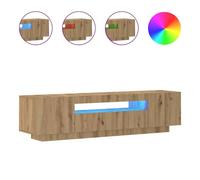 QJBSAVVA Credenze Madie Moderne Soggiorno Madia Moderna Mobile per Tv Soggiorno - Mobile Porta TV con LED Artigianale 160x35x40 cm Multistrato per Cucina Soggiorno Ingresso Camera Da Letto