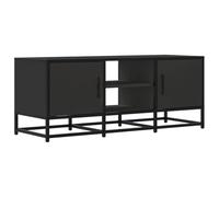 QJBSAVVA Credenze Madie Moderne Soggiorno Madia Moderna Mobile per Tv Soggiorno - Mobile Porta TV Nero 100x35x41 cm in Truciolato e Metallo per Soggiorno Cucina Salotto Ingresso