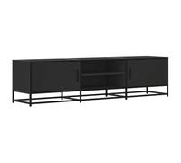 QJBSAVVA Credenze Madie Moderne Soggiorno Madia Moderna Mobile per Tv Soggiorno - Mobile Porta TV Nero 160x35x41 cm in Truciolato e Metallo per Soggiorno Cucina Salotto Ingresso