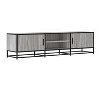 QJBSAVVA Credenze Madie Moderne Soggiorno Madia Moderna Mobile per Tv Soggiorno - Mobile TV Grigio Sonoma 160x35x41cm Legno Multistrato e Metallo per Soggiorno Cucina Salotto Ingresso