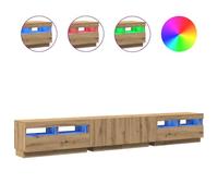 QJBSAVVA Credenze Mobile Sala Madie Moderne Soggiorno Credenza Soggiorno - Mobile Porta TV con LED Artigianale 260x35x40 cm Multistrato per Camera Da Letto Cucina Salotto Soggiorno
