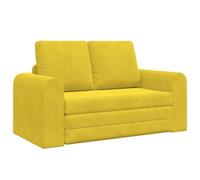 QJBSAVVA Divanetti da Esterno Poltrona Letto Divani da Giardino Poltrone da Giardino - Divano letto 2-in-1 Giallo 148x71x83 cm in velluto per Camera Da Letto Giardino Esterno Campeggio