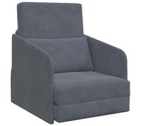QJBSAVVA Divani Piccoli Divanetto da Esterno Poltrone da Giardino Divanetti da Giardino - Divano Letto Pieghevole 2-in-1 Grigio Scuro 65x80x83 cm Velluto per Esterno Interno Giardino Campeggio