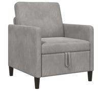 QJBSAVVA Divano 1 Posto con Contenitore 72x78x87 cm Grigio Chiaro | Poltrona monoposto salvaspazio per soggiorno con vano nascosto sotto seduta e rivestimento sfoderabile lavabile.
