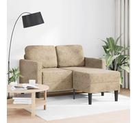 QJBSAVVA Divano 2 Posti con Chaise Longue a L Grigio Chiaro 125 cm | Ideale per salotto compatto e piccoli spazi. Struttura in metallo e legno con seduta confortevole in ecopelle grigia.