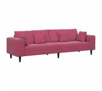 QJBSAVVA Divano 4 Posti in Velluto Rosso Vino, 250 x 77 x 76 cm | Elegante divano moderno per il soggiorno, ideale per il relax quotidiano e per accogliere gli ospiti con stile.