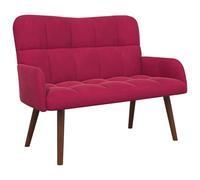 QJBSAVVA Divano a 2 posti, 115 x 61 x 87 cm, in velluto, elegante divano imbottito, con gambe marroni, per soggiorno e camera da letto, design compatto per piccoli spazi