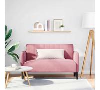 QJBSAVVA Divano a due posti rosa, 124 cm, in velluto con nucleo a piuma, portata 220 kg, design moderno per soggiorno, camera dei ragazzi, balcone e ufficio