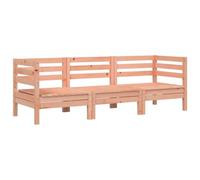 QJBSAVVA Divano da giardino a 3 posti, in legno massiccio Douglas, divano modulare per giardino, terrazza, balcone, per esterni, 190,5 x 63,5 x 62,5 cm, divano in legno con schienale non trattato