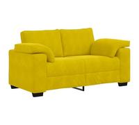 QJBSAVVA Divano Giardino Divanetto da Esterno da da - Divano Divanetto Giallo 120 cm in Velluto per Campeggio Camera Da Letto Giardino Esterno