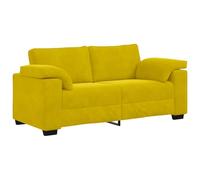 QJBSAVVA Divano Giardino Divanetto da Esterno da da - Divano Divanetto Giallo 140 cm in Velluto per Campeggio Camera Da Letto Giardino Esterno