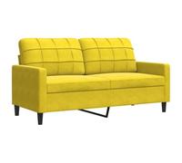 QJBSAVVA Divano Giardino Divanetto da Esterno Divanetto da da - Divano a 2 Posti giallo 140 cm in Velluto per Salotto Esterno Giardino Camera Da Letto
