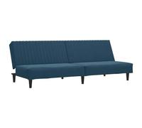 QJBSAVVA Divano letto a 2 posti, con funzione letto, in velluto blu, imbottito, 200 cm, con schienale regolabile, moderno letto per gli ospiti per soggiorno, camera degli ospiti e piccoli spazi