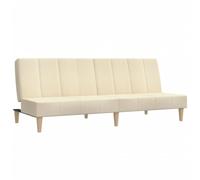 QJBSAVVA Divano letto a 2 posti, in tessuto, colore crema, moderno divano letto con funzione letto e schienale regolabile, letto per gli ospiti, 200 x 100 cm, per soggiorno, ufficio e piccoli spazi